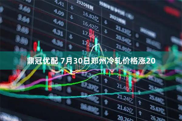 鼎冠优配 7月30日郑州冷轧价格涨20